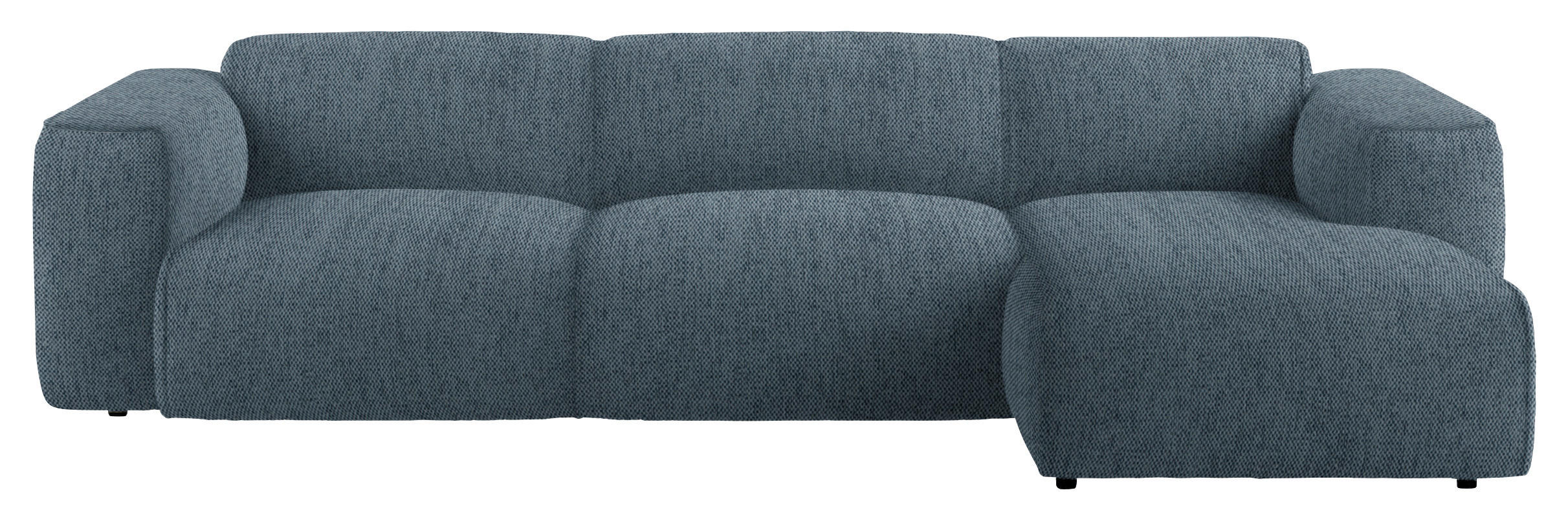 ECKSOFA Anthrazit Webstoff Rücken echt  - Anthrazit/Schwarz, Design, Kunststoff/Textil (290/171cm) - home24