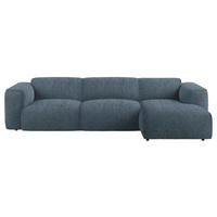 ECKSOFA Anthrazit Webstoff Rücken echt  - Anthrazit/Schwarz, Design, Kunststoff/Textil (290/171cm) - home24