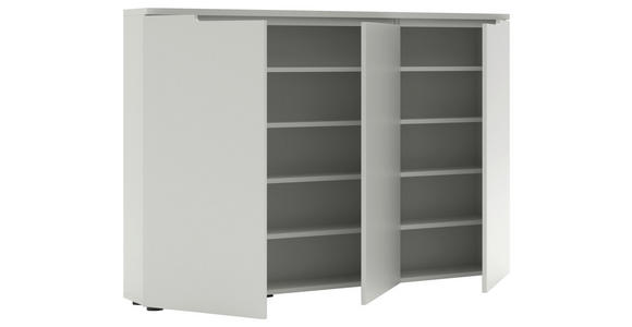 SCHUHSCHRANK  in 140/100/22 cm  - Schwarz/Grau, Design, Holzwerkstoff (140/100/22cm) - Xora