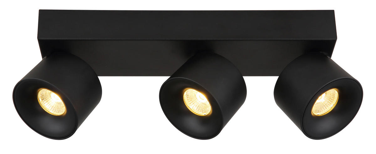 LED ZÁŘIČ, 33/7.2/12 cm - černá/průhledné, Design, kov/plast (33/7.2/12cm) - Globo