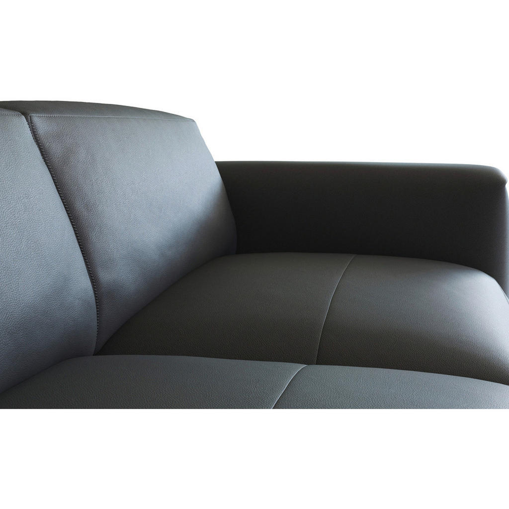 Thumbnail - Livetastic Ecksofa, Schwarz, Leder, Echtleder, Birke, vollmassiv, 5-Sitzer, Ottomane links, L-Form, 288x231 cm, FSC Mix,...