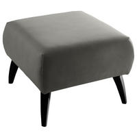 HOCKER in Textil Grau  - Schwarz/Grau, Modern, Holz/Textil (66/44/66cm) - Livetastic