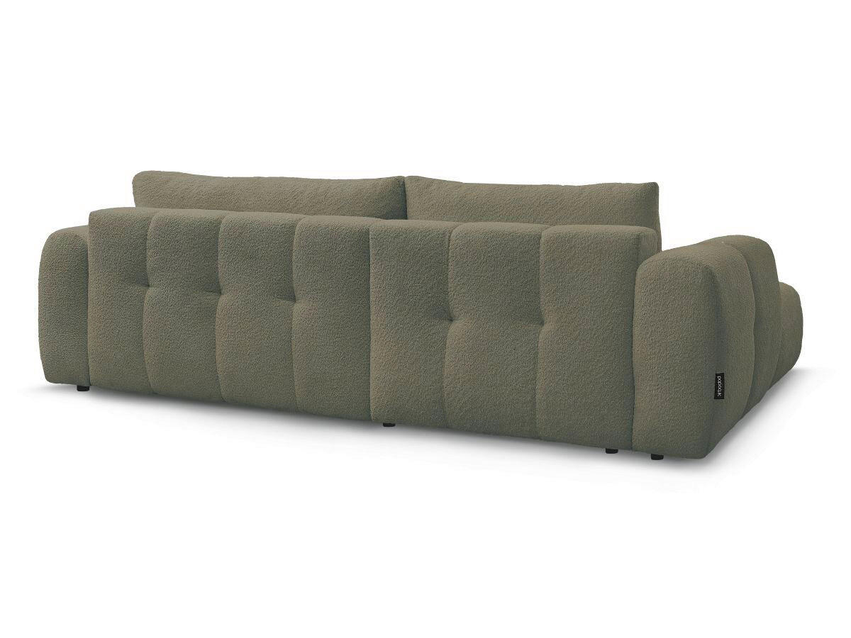ECKSCHLAFSOFA FUJI Bouclé Grün  inkl.  - Schwarz/Grün, MODERN, Kunststoff/Textil (160/292cm)