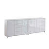 SIDEBOARD Mailand Set 13  in 211/73/33 cm  - Weiß Hochglanz/Schwarz, MODERN, Holzwerkstoff/Kunststoff (211/73/33cm) - MID.YOU