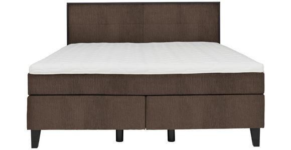 BOXSPRINGBETT 160/200 cm  in Braun  - Schwarz/Braun, Design, Holz/Textil (160/200cm) - Hom`in