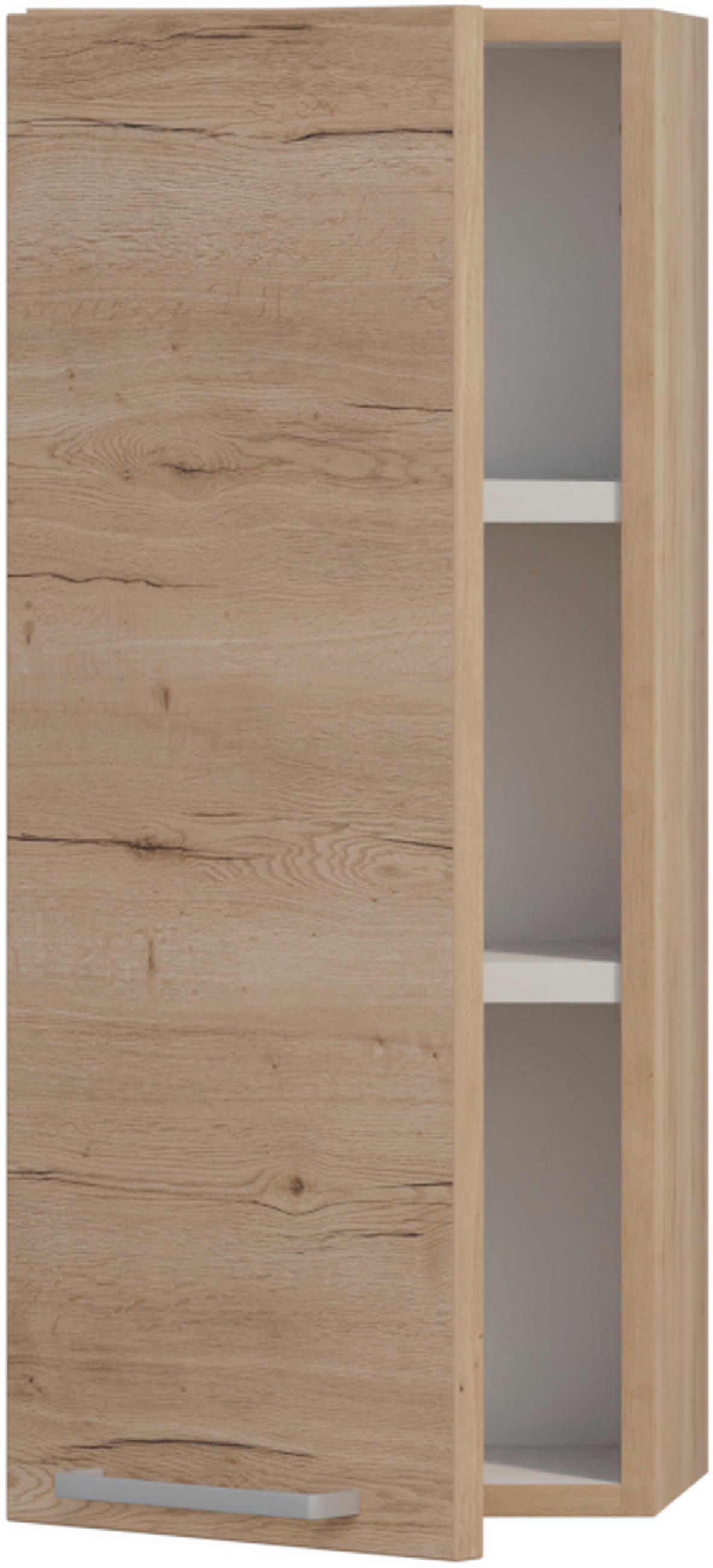 HÄNGESCHRANK 30/72/20,2 cm  - Chromfarben/Eichefarben, MODERN, Glas/Holzwerkstoff (30/72/20,2cm) - Celina Home