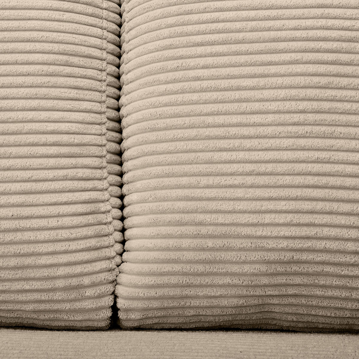 ECKSOFA in Cord Beige  283/174 cm  - Beige/Schwarz, Design, Textil/Metall (283/174cm) - Xora