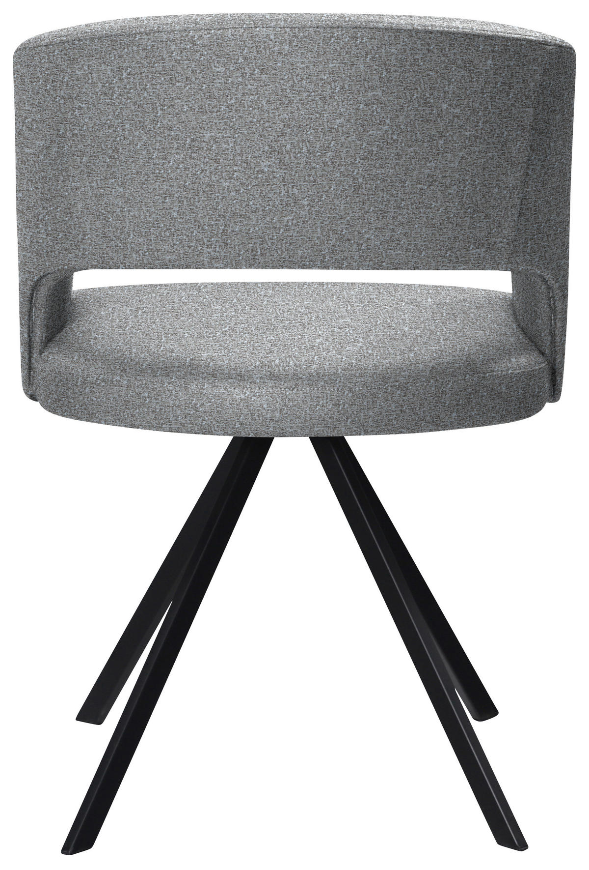 ARMLEHNSTUHL  in Stahl Samt  - Hellgrau/Schwarz, Konventionell, Textil/Metall (56/84/59cm) - Moderano