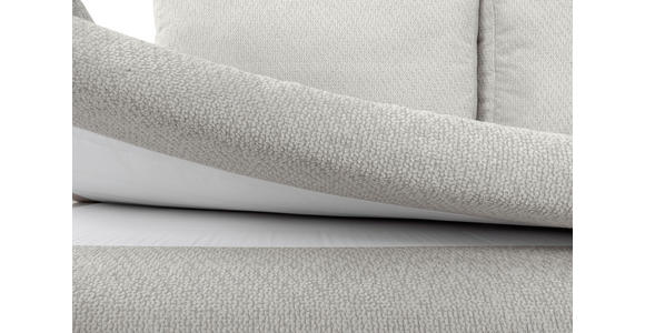 SCHLAFSOFA Struktur Hellgrau Rückenkissen, Armlehnenkissen, Bettkasten, Schlaffunktion, Rücken echt  - Hellgrau/Schwarz, KONVENTIONELL, Kunststoff/Textil (195/93/83cm) - Carryhome