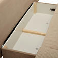 SCHLAFSOFA  in Cord Hellbraun  - Chromfarben/Hellbraun, Design, Textil/Metall (200/78/90cm) - Venda
