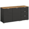 SIDEBOARD 120/61/42 cm  in Graphitfarben, Eiche Artisan  - Alufarben/Graphitfarben, Trend, Holzwerkstoff/Kunststoff (120/61/42cm) - Stylife