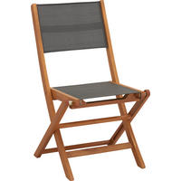 ZLOŽLJIV VRTNI SEDEŽ  les evkaliptusa rjava, siva  - siva/rjava, Romantika, tekstil/les (50/90/58cm) - Ambia Garden