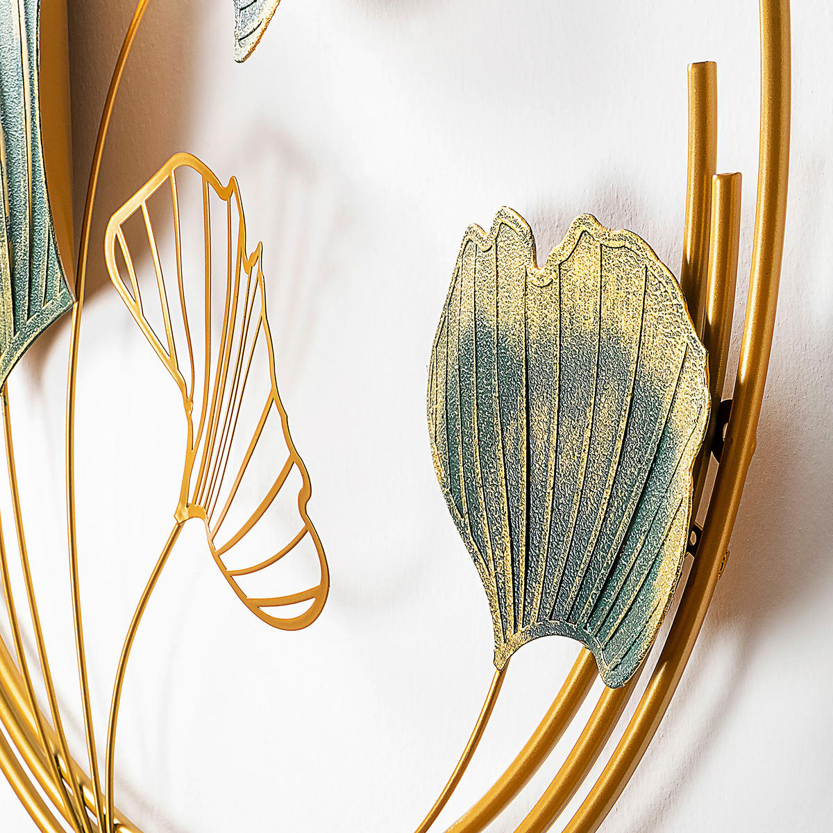 METALLBILD  - Goldfarben/Grün, Basics, Metall (70/70cm)