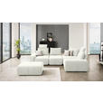 ECKSOFA in Velours Creme  - Creme/Schwarz, Design, Kunststoff/Textil (326/236cm) - Xora