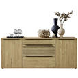 SIDEBOARD Eichefarben  210/85/40 cm  - Eichefarben/Schwarz, KONVENTIONELL, Holzwerkstoff/Kunststoff (210/85/40cm) - Venda