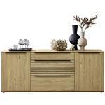 SIDEBOARD Eichefarben  210/85/40 cm  - Eichefarben/Schwarz, KONVENTIONELL, Holzwerkstoff/Kunststoff (210/85/40cm) - Venda