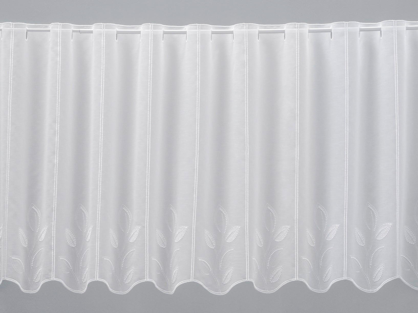 VITRÁZSFÜGGÖNY 45 cm  - fehér, Basics, textil (45cm)