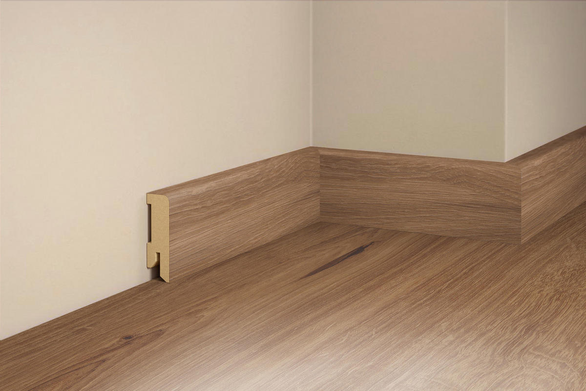 SOCKELLEISTE, Eiche Caramel  - Basics, Holz (240/5/1,6cm) - Tilo