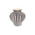 VASE 21 cm  - Weiß/Dunkelblau, LIFESTYLE, Keramik (21/21cm) - Ambia Home