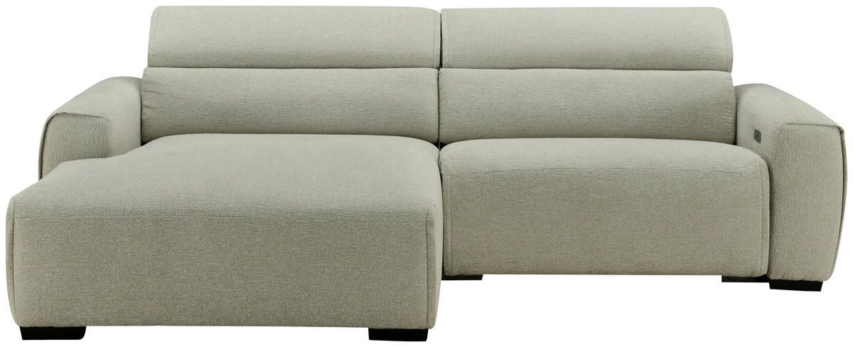 ECKSOFA Beige Mikrofaser  - Beige/Schwarz, Design, Holz/Textil (172/256cm) - Carryhome