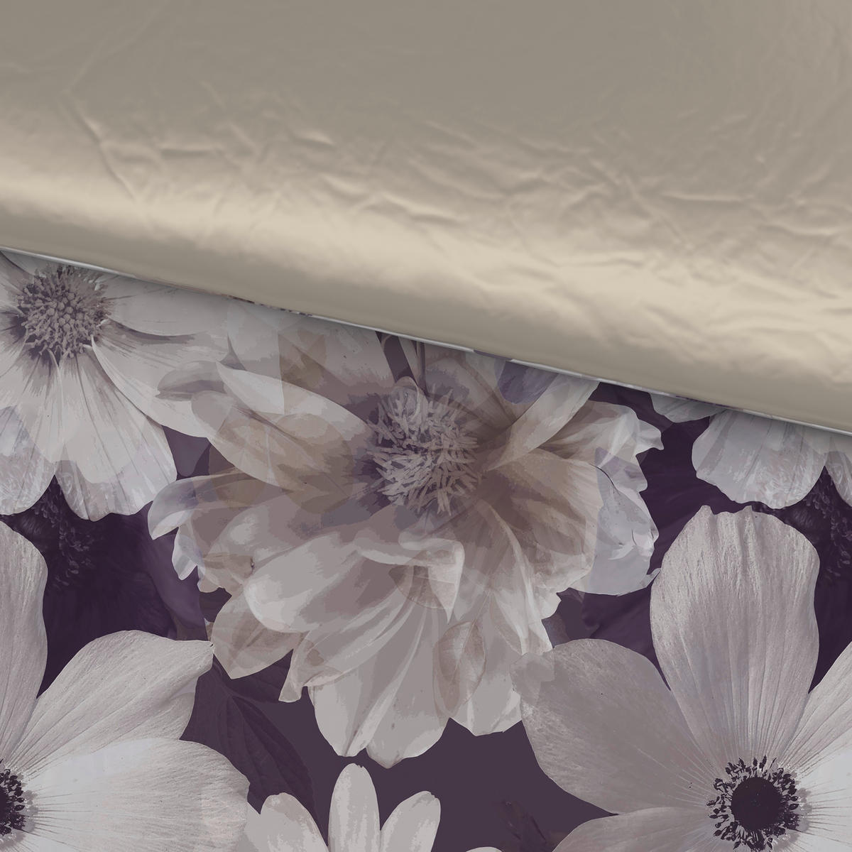 WENDEBETTWÄSCHE 135/200 cm  - Taupe/Anthrazit, Textil (135/200cm) - Bio:Vio