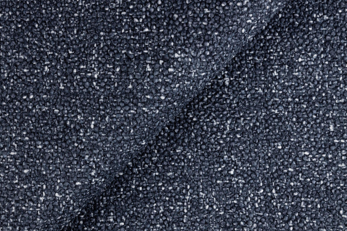 ECKSOFA in Struktur Dunkelblau  - Schwarz/Dunkelblau, Modern, Textil/Metall (212/254cm) - Carryhome