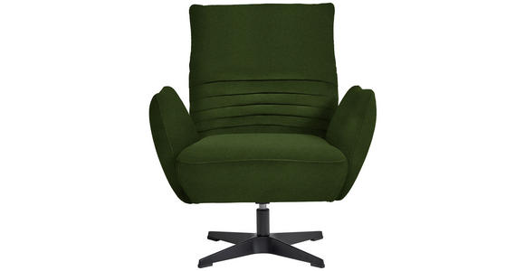 SESSEL in Teddystoff Dunkelgrün  - Dunkelgrün/Schwarz, Design, Textil/Metall (60/94/86cm) - Dieter Knoll