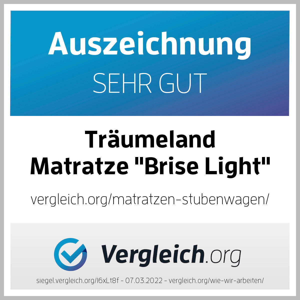 KINDERWAGENMATRATZE Brise Light Kaltschaumkern 33/79 cm  - Weiß, Basics, Textil (33/79cm) - Träumeland