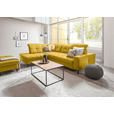 ECKSOFA in Chenille Currygelb  240/308 cm  - Currygelb/Schwarz, Design, Textil/Metall (240/308cm) - Xora