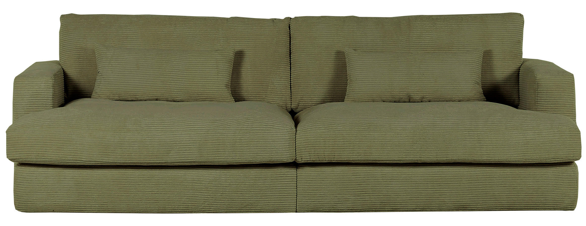 BIGSOFA in Cord Grün  - Schwarz/Grün, ROMANTIK / LANDHAUS, Kunststoff/Textil (270/67/120cm) - Landscape