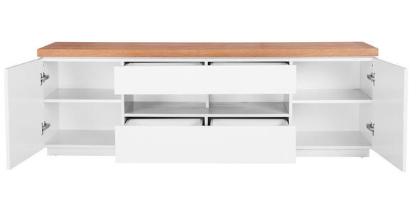 LOWBOARD  in 173/56/40 cm  - Eichefarben/Weiß, MODERN, Holz/Holzwerkstoff (173/56/40cm) - Carryhome