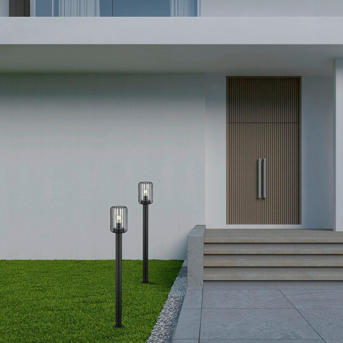 SVJETILJKA PODNA VANJSKA TARPA  - prozirno/crna, Basics, metal/plastika (13,5/100cm)