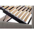 POLSTERBETT gepolstertes Kopfteil, Lattenrost, Bettkasten Grau 160/200 cm  - Schwarzchrom/Grau, KONVENTIONELL, Leder/Holz (160/200cm) - Esposa