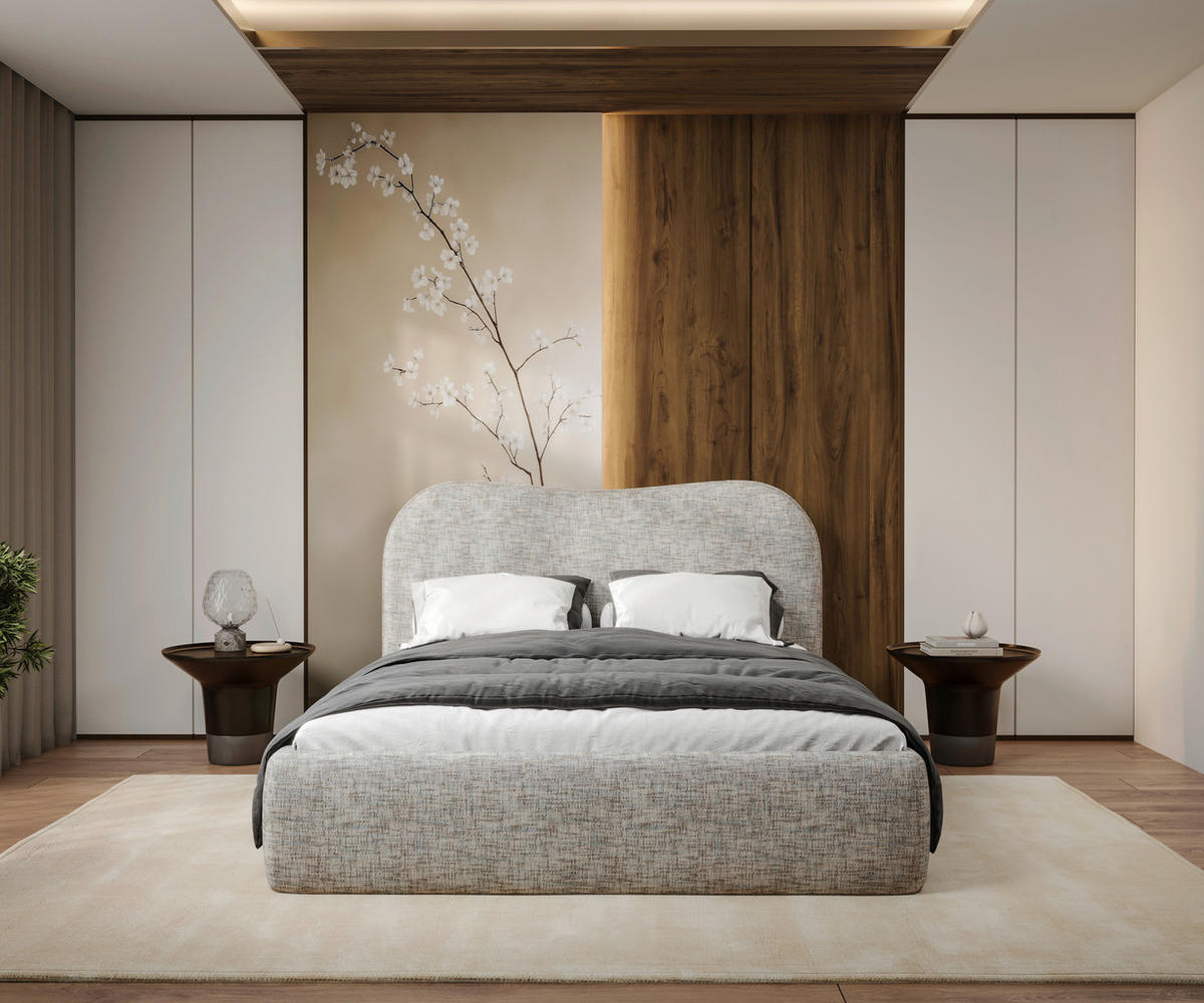 POLSTERBETT 140/200 cm  in Naturfarben  - Naturfarben, Modern, Holz/Holzwerkstoff (140/200cm) - MID.YOU