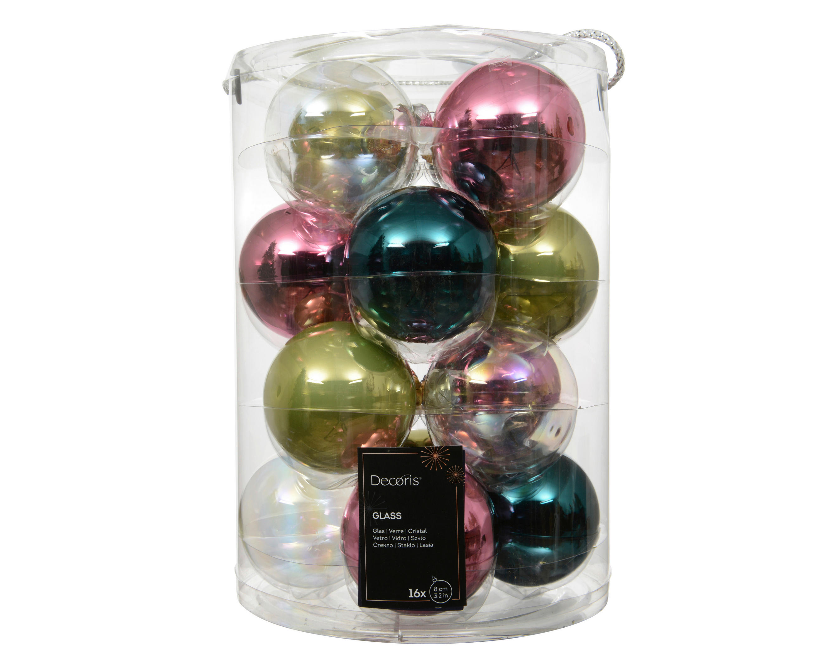 CHRISTBAUMKUGEL-SET 8/8/8 cm  - Multicolor, LIFESTYLE, Glas (8/8/8cm)