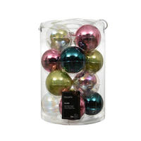 CHRISTBAUMKUGEL-SET 8/8/8 cm  - Multicolor, LIFESTYLE, Glas (8/8/8cm)