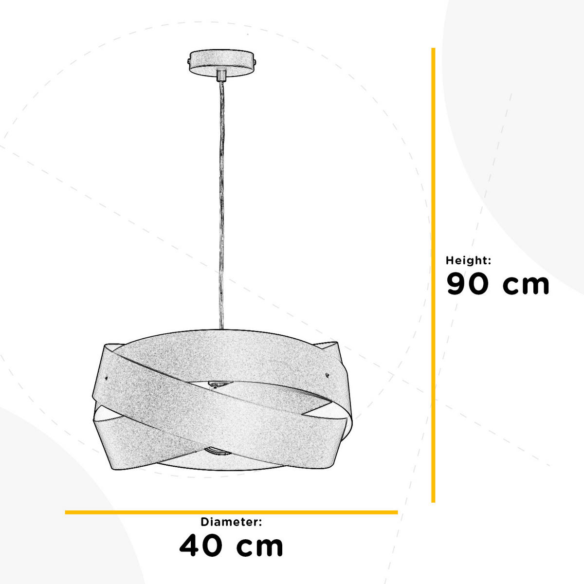 HÄNGELEUCHTE 40/90 cm   - Grau, Design, Metall (40/90cm)