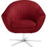 SESSEL Echtleder Rot - Chromfarben/Rot, KONVENTIONELL, Leder/Metall (84/82/71cm) - Joop!