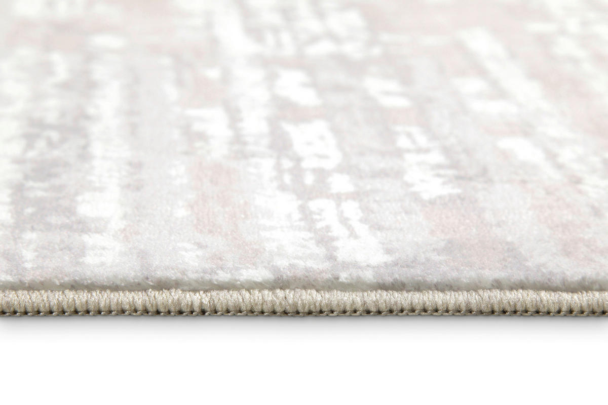 BADTEPPICH Weiß, Greige 80/150 cm  - Greige/Weiß, Design, Kunststoff/Textil (80/150cm) - WECON HOME