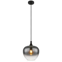 HÄNGELEUCHTE 24/120 cm    - Schwarz, Design, Glas/Metall (24/120cm) - Globo