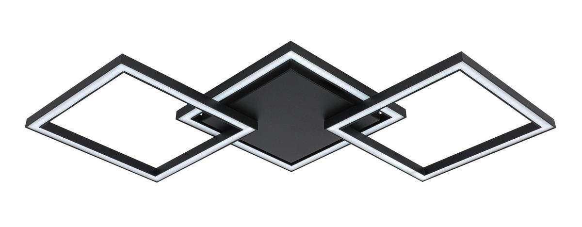 LED PLAFONJERA  - bela/crna, Trendi, metal/plastika (63/27,5/4,7cm) - Novel