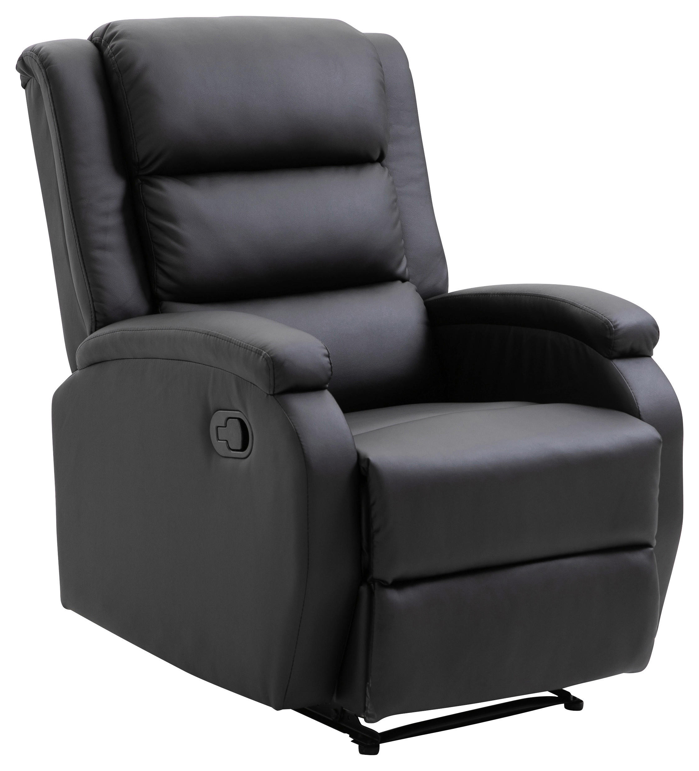FERNSEHSESSEL Schwarz  - Schwarz, Basics, Textil/Metall (74/103/92cm) - Livetastic
