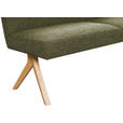 ECKBANK 172/238 cm Webstoff Grün Eiche vollmassiv   - Eichefarben/Grün, KONVENTIONELL, Holz/Textil (172/238cm) - Linea Natura