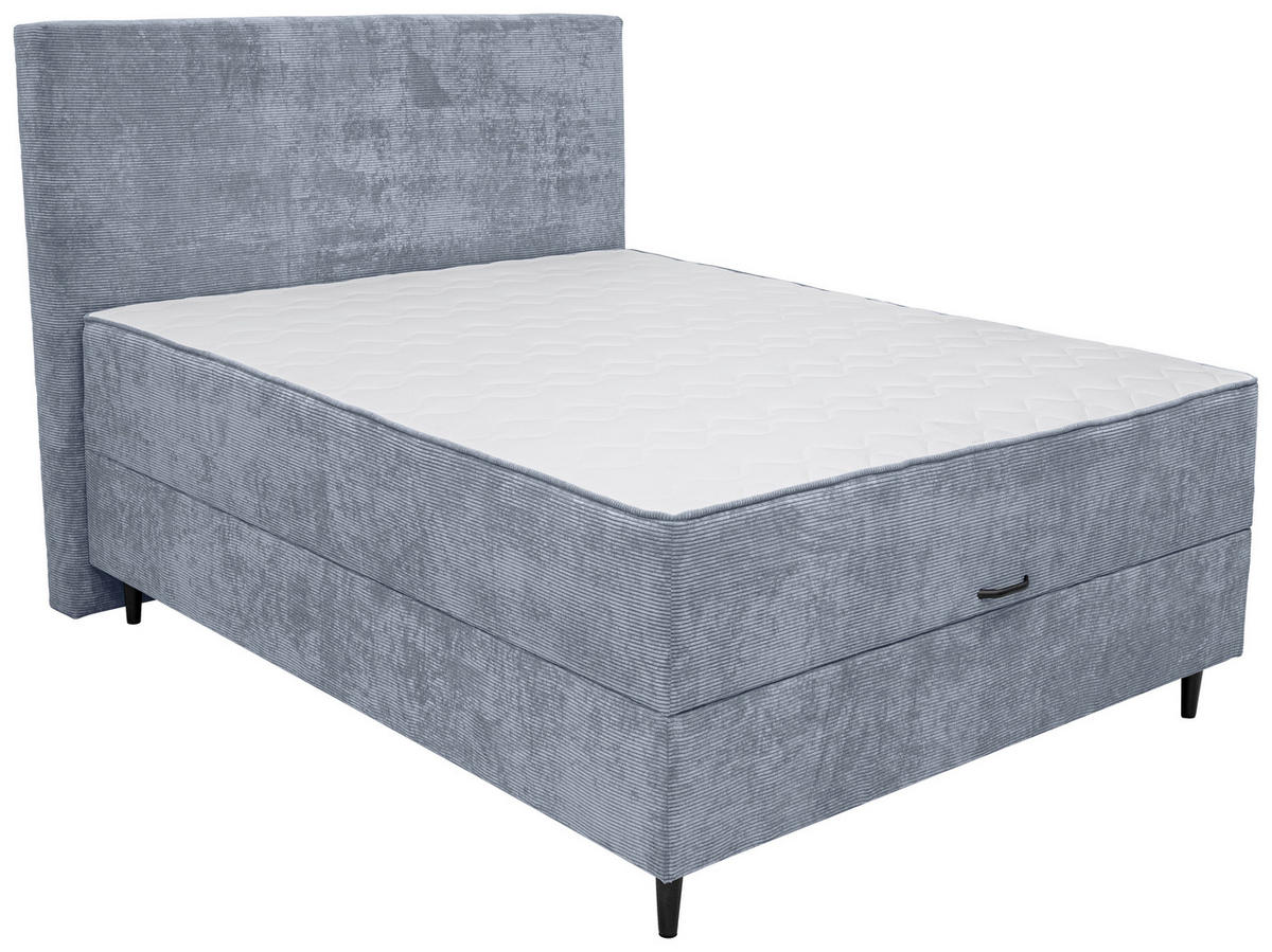 POSTEL BOXSPRING, tmavě šedá - černá/tmavě šedá, Moderní, dřevo/kompozitní dřevo (125/120/215cm) - Hom`in