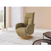 RELAXSESSEL GLENDALE E Chenille Kopfteilverstellung, Rücken echt    - Eichefarben/Olivgrün, KONVENTIONELL, Holzwerkstoff/Textil (75/112/82cm) - Sit & More