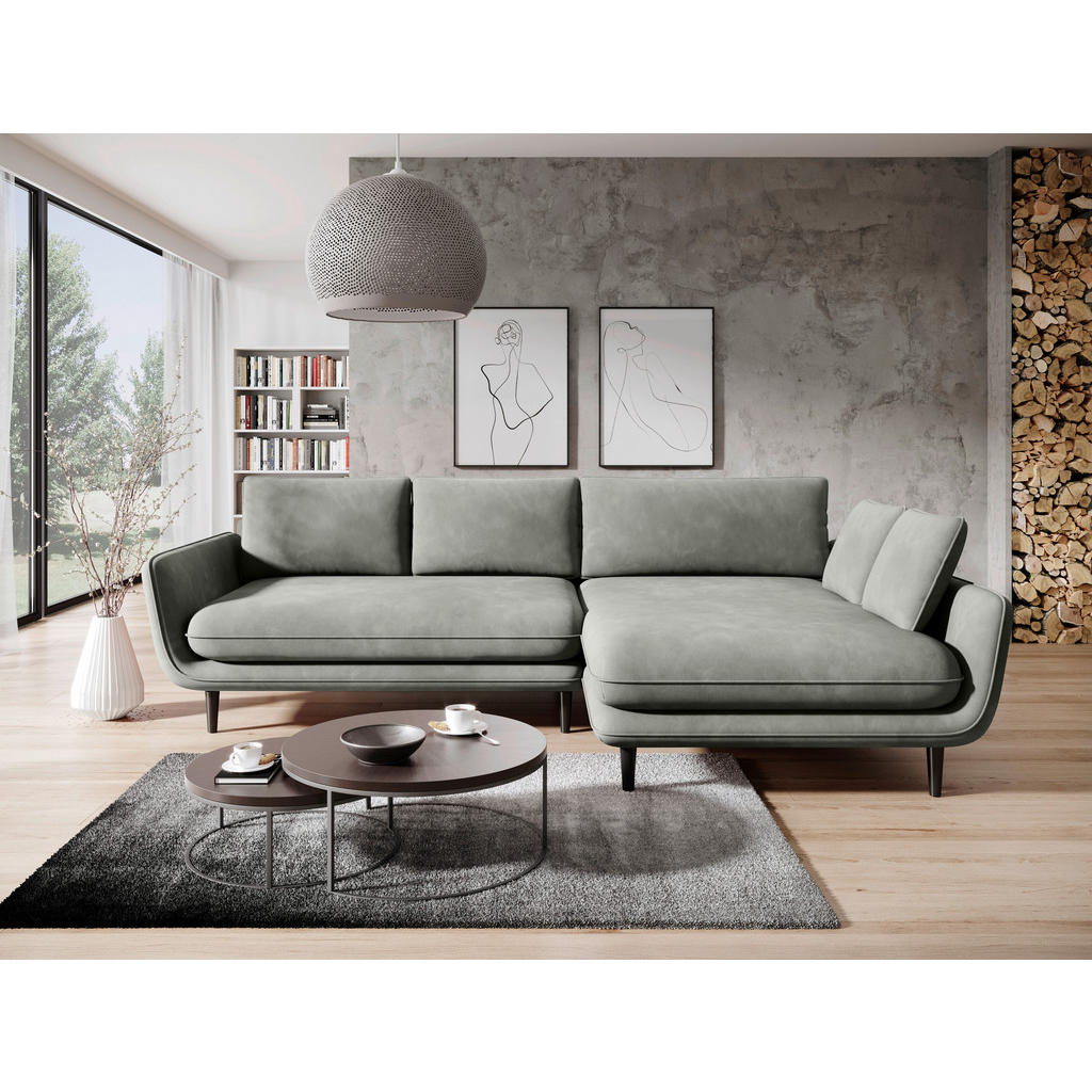 Thumbnail - Welnova Ecksofa, Olivgrün, Textil, 4-Sitzer, Füllung: Schaumstoff, Ottomane rechts, L-Form, 260x167 cm, Fsc, Made in EU,...