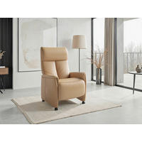 RELAXAČNÉ KRESLO, koža, cappuccino - čierna/cappuccino, Basics, koža/plast (76/114/84cm) - Sit & More