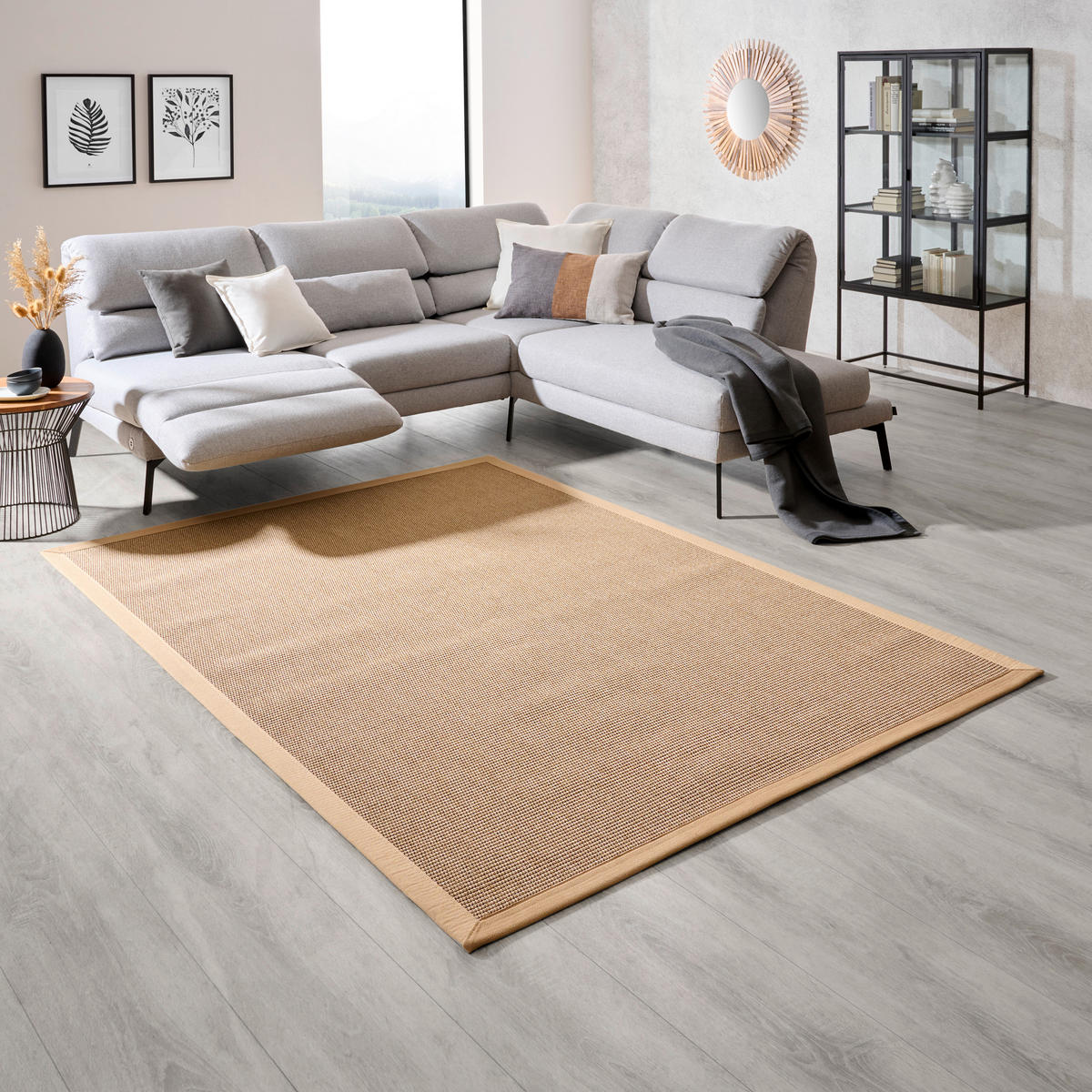 FLACHWEBETEPPICH 190/280 cm Chronos Naturfarben, Beige  - Beige/Naturfarben, KONVENTIONELL, Naturmaterialien/Textil (190/280cm) - Linea Natura