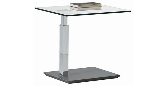 COUCHTISCH in Metall, Glas, Holzwerkstoff 55/47/47-63 cm  - Design, Glas/Holzwerkstoff (55/47/47-63cm) - Venda