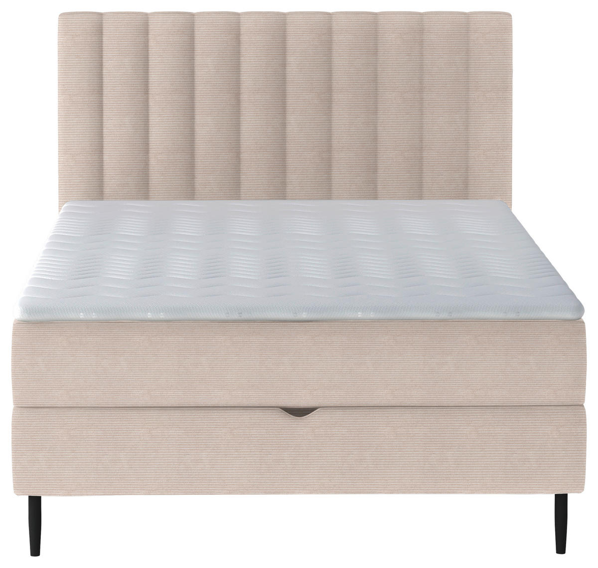 BOXBETT 120/200 cm  in Hellbraun  - Hellbraun/Schwarz, Design, Holz/Holzwerkstoff (120/200cm) - Stylife
